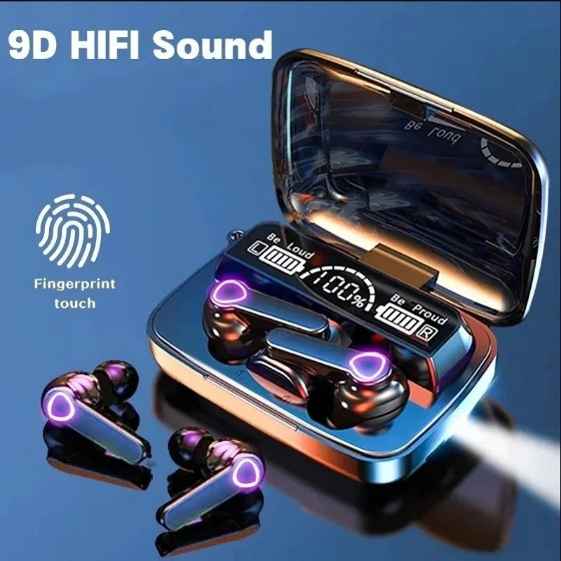 #M19 Bluetooth Headset Wireless Tws Gaming Support Noise-cancelling Touch In-ear Mini Emergency Power Bank Headset