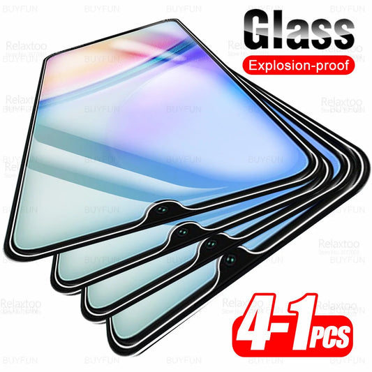 1-4Pcs Full Cover Tempered Glass For Samsung Galaxy A05s A05 A15 4G A25 A35 A55 5G A06 A16 A26 A36 A56 HD Cover Screen Protector