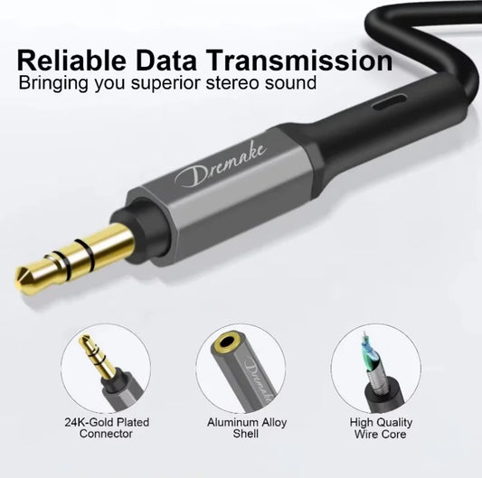 3.5mm PVC Jacket Aux Cable Audio Auxiliary Input Adapter Male to Male Cord for Headphones Car Home Stereos Speaker iPhone iPad