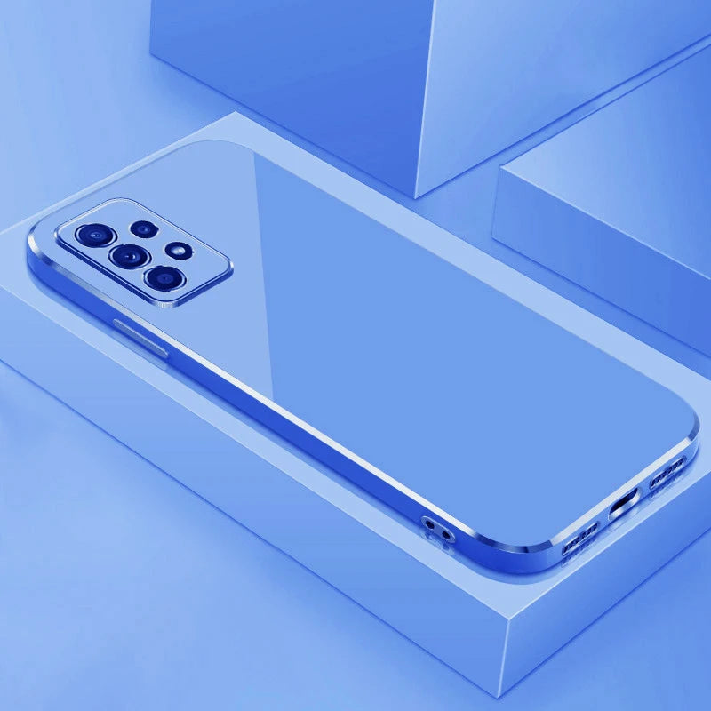 Luxury Plating Case For Samsung Galaxy A55 A35 A25 A15 A52S A54 5G Bumper Shockproof Cover For S24 S23 S22 S21 Ultra Accessories