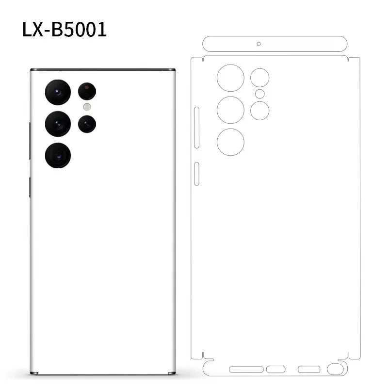 Plain Macaroon Color Decal Skin for Samsung S24 S23 S22 Ultra S255G Back Screen Protector Film Cover Wrap Modify Sticker