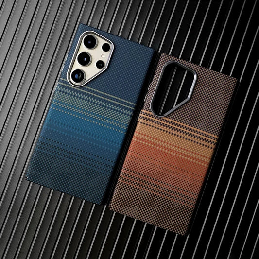 For Samsung S25 S23 S24 Ultra Plus Carbon Fibre Relief MagSafe Phone Case Wireless Charging PC Shockproof Cover For Galaxy S25+