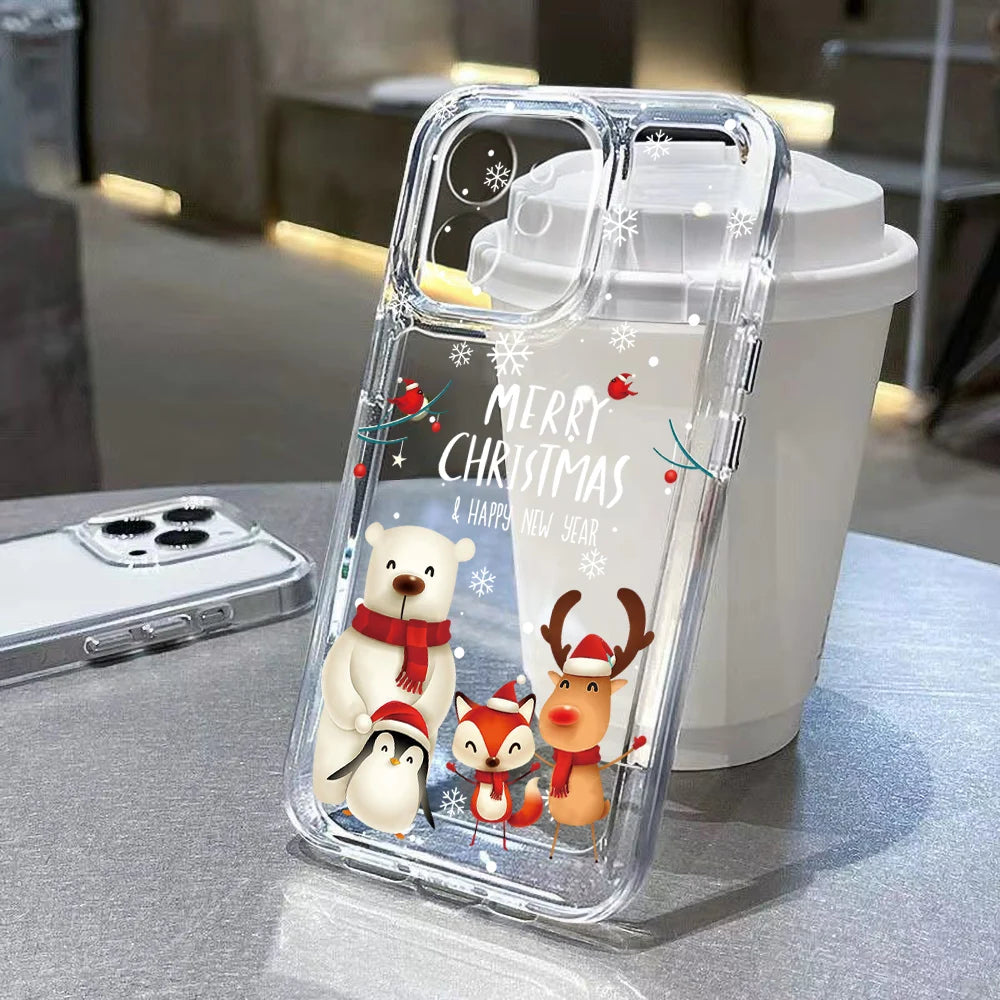 Santa Claus Elk Case For Samsung A56 A55 5G A54 A53 A52 A36 A35 A34 A33 A32 4G A26 A25 A16 A15 A14 A13 A06 A05 A71 A72 A73 Cover