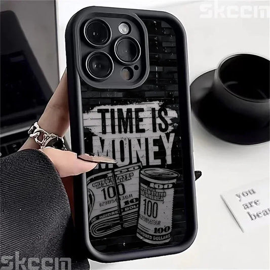 Graffiti Money Pattern Phone Case for iPhone 16 Cases iPhone 15 14 13 12 11 Pro Max XS X XR 7 8 Plus Soft Silicone Cover