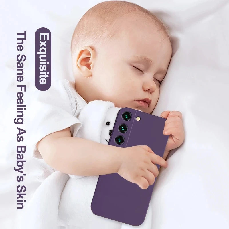 Soft Liquid Silicone Case For Samsung Galaxy S21 S23 S10 Plus S20 FE S10E S22 Note 20 Ultra Cover