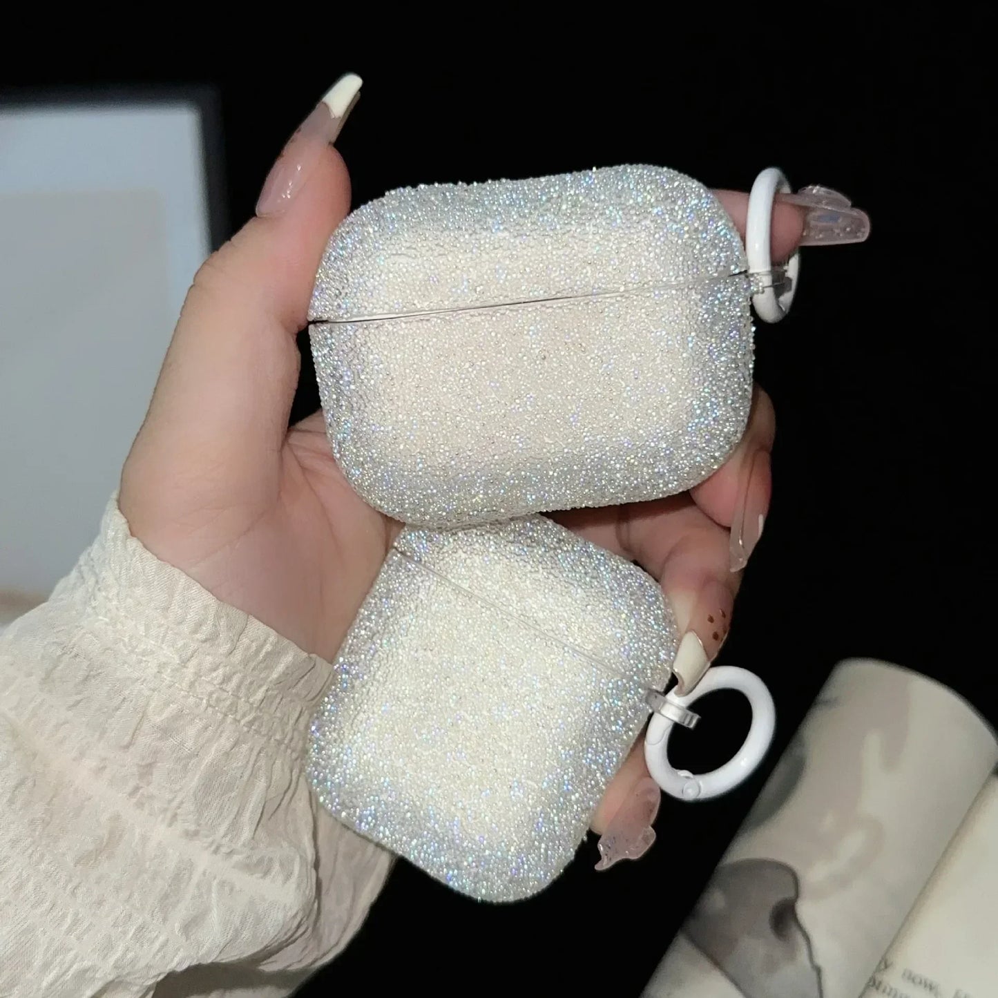 For Airpods 4 3 2 1 Glitter Rhinestone Case Bling Matte Protective Funda For Airpods Pro2 Bluetooth Earphone Bag 2025