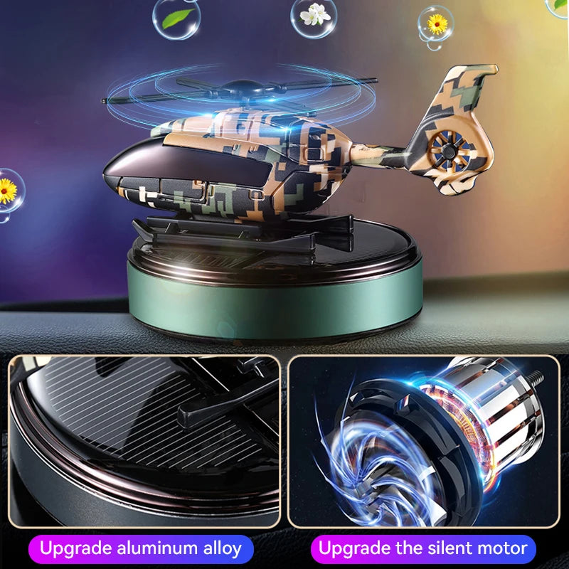 DIY Perfume Odorless solar powered energy car accessories helicopter ornaments air fresheners decorations fragrance diffuser men