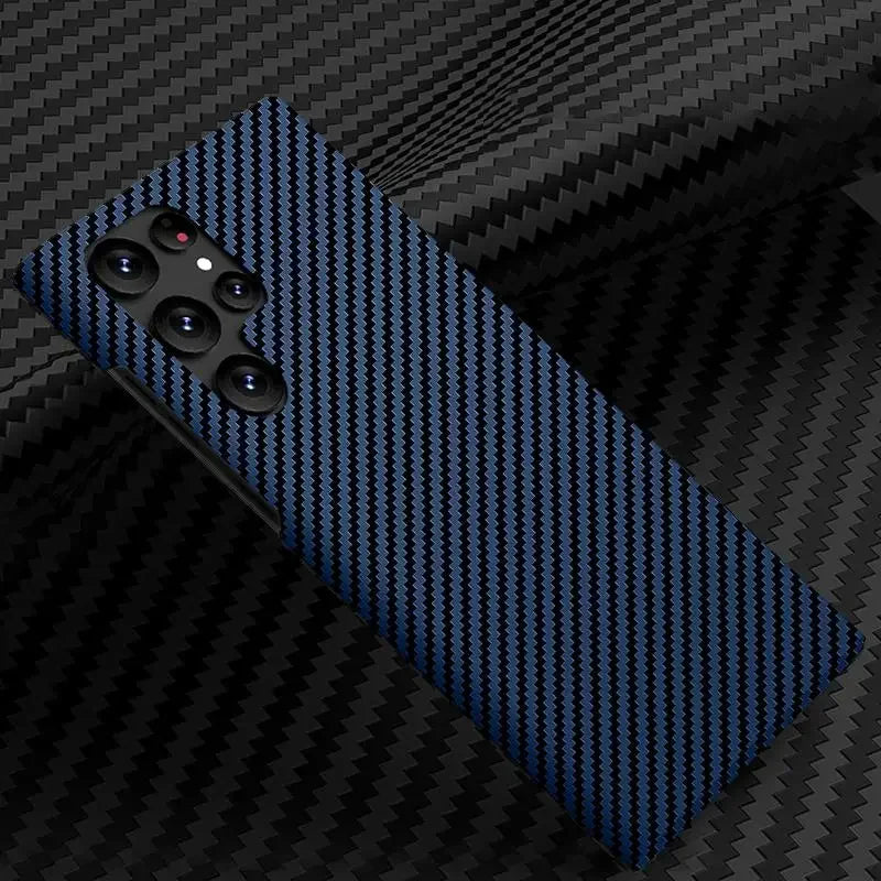 Luxury Carbon Fiber Case For Samsung Galaxy S25 S24 S23 S22 S21 Ultra Plus S24Ultra 5G Cover Hard PC Ultra Thin Protective Cases