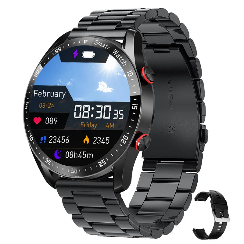 2025 New Voice Call Smart Watch Men GT Series 1.53 inch AMOLED Screen Sports Watch ECG+PPG Health Smartwatch For Android IOS