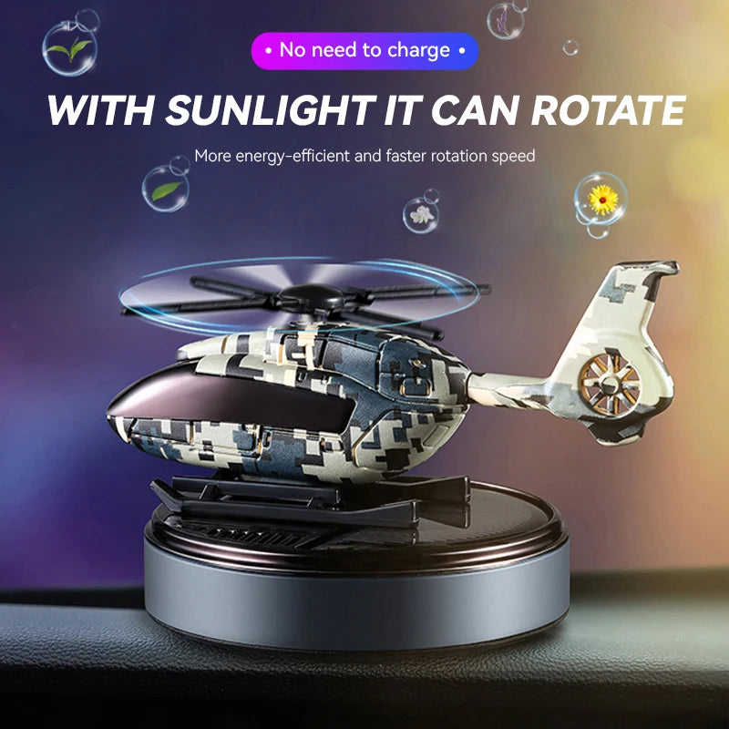 DIY Perfume Odorless solar powered energy car accessories helicopter ornaments air fresheners decorations fragrance diffuser men