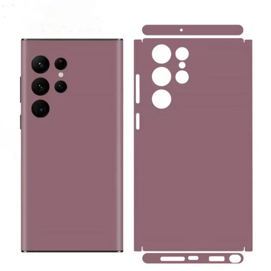 Plain Macaroon Color Decal Skin for Samsung S24 S23 S22 Ultra S255G Back Screen Protector Film Cover Wrap Modify Sticker