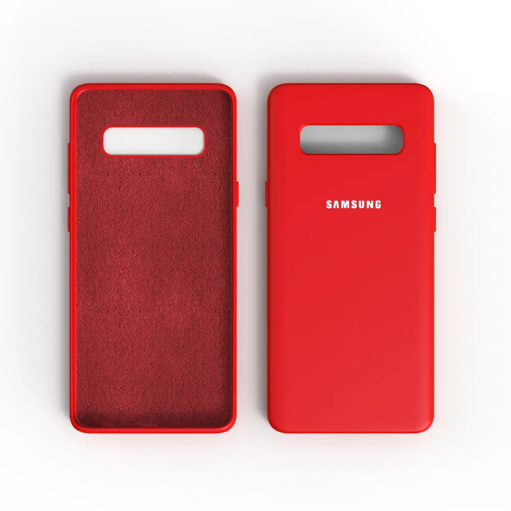 For S10 Case Original Samsung Galaxy S10 Plus S10e Silky Silicone Cover High Quality Soft-Touch Back Protective Galaxy S10+