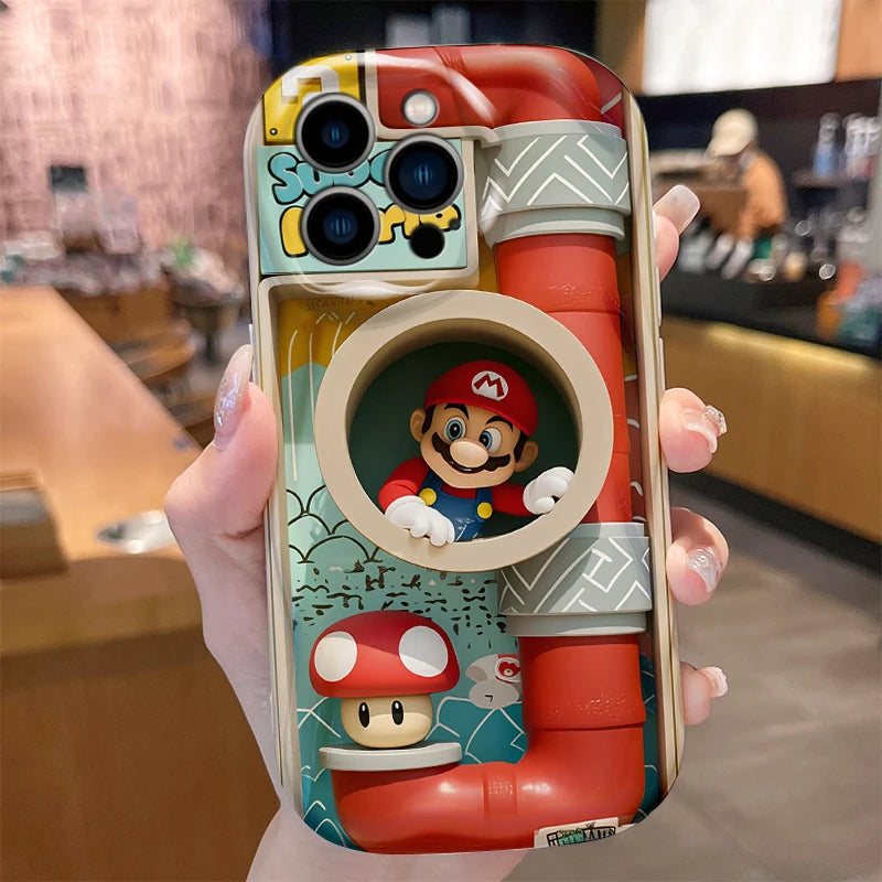 Super M-Marios Bros Case for iPhone 16 E 15 Pro Max 14 13 12 Mini 11 Pro Max XS X 8 7 Plus Soft Silicone Shockproof Covers Funda