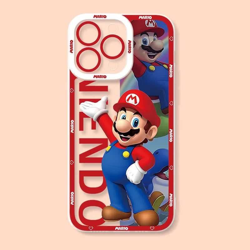 Super Mario Bros Game Phone Case For Samsung Galaxy A55 A15 A54 5G A16 A35 A25 S25 S24 Ultra S23 FE S20 S21 S22 Plus Clear Cover