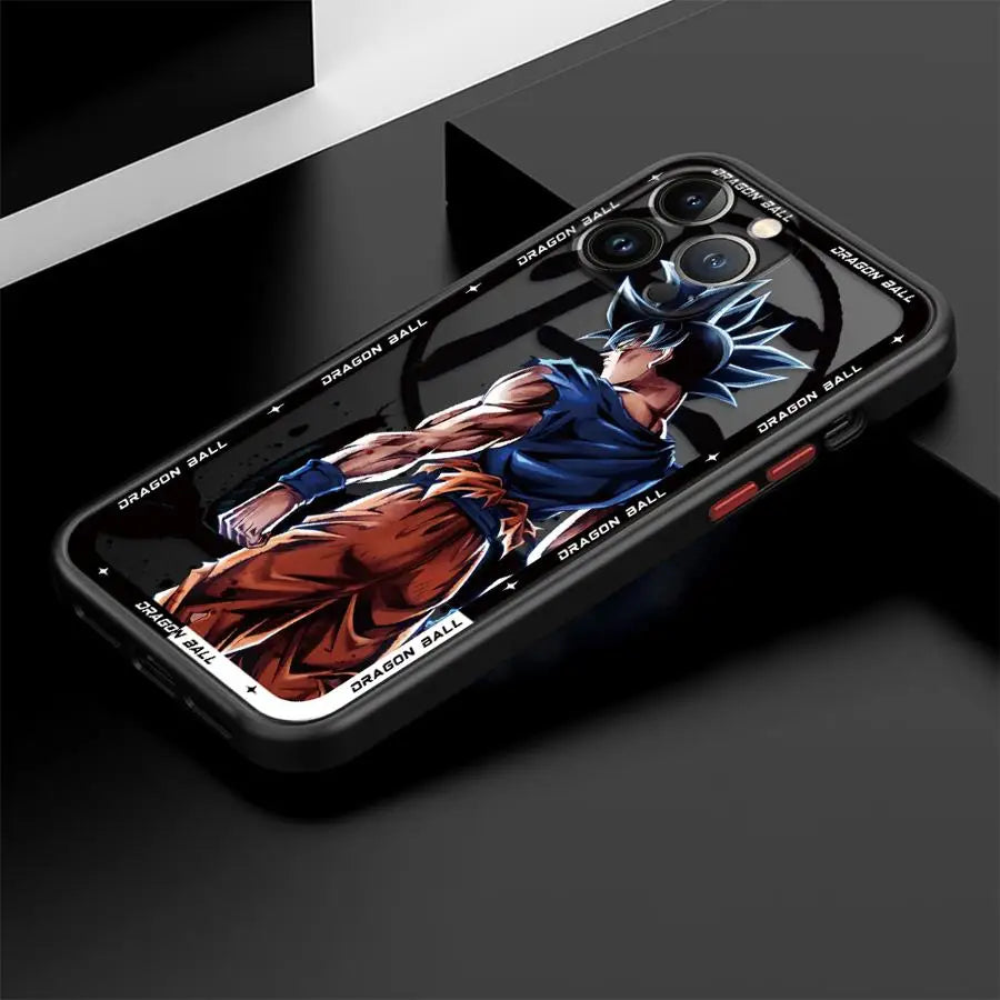 Soft Edge Case for iPhone 13 Mini 11 11 Plus 16 12 15 Pro MAX 14 XS 8 7 SE XR 16 Plus 12Pro 14Pro Hot Blooded Anime Goku