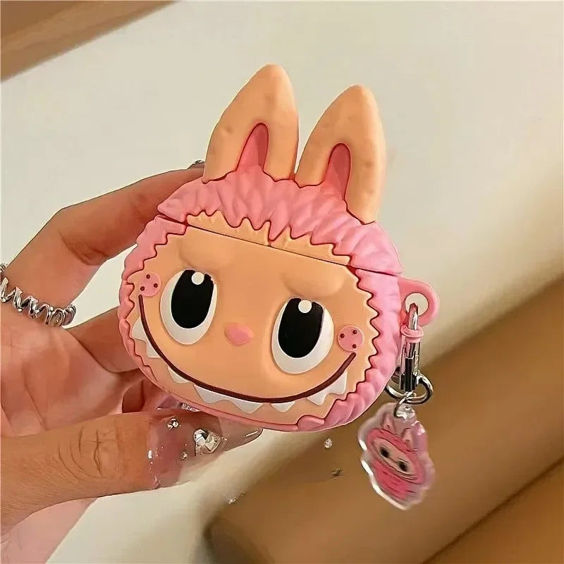 For Apple AirPods 1 2 3 4 Pro 2 Case 3D Cute Cartoon Silicone Earphone Protective Case Headphone Box With Pendant Cover