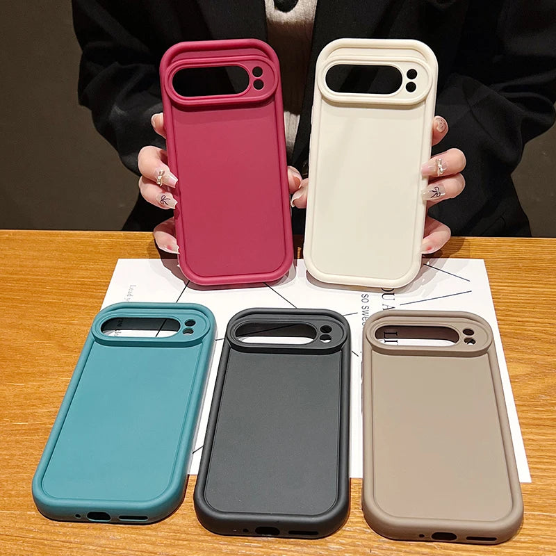 Soft TPU Solid Color Case For Google Pixel 8 Pro 8A 7A Pixel 9 Pro XL Shockproof Silicone Cover For Pixel 7 8 9 Pro Phone Cases