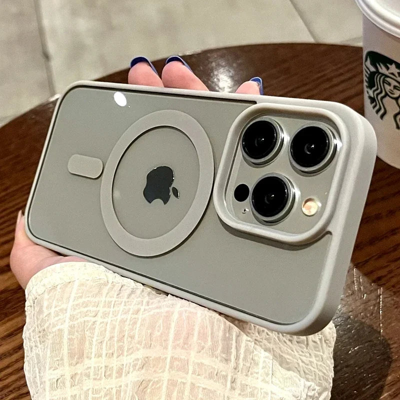 Luxury Clear Magnetic Wireless Charge For Magsafe Case For iPhone 16 15 13 12 11 Pro Max 15 14 Plus Phone Cases Shockproof Cover