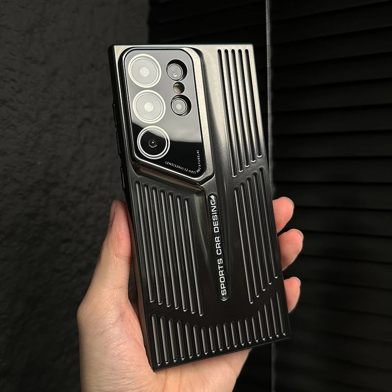 Luxury Heat Dissipation Case For Samsung Galaxy S25 S24 Ultra S23 Plus S22 Breathable Cooling Titanium Shockproof Bumper Cover