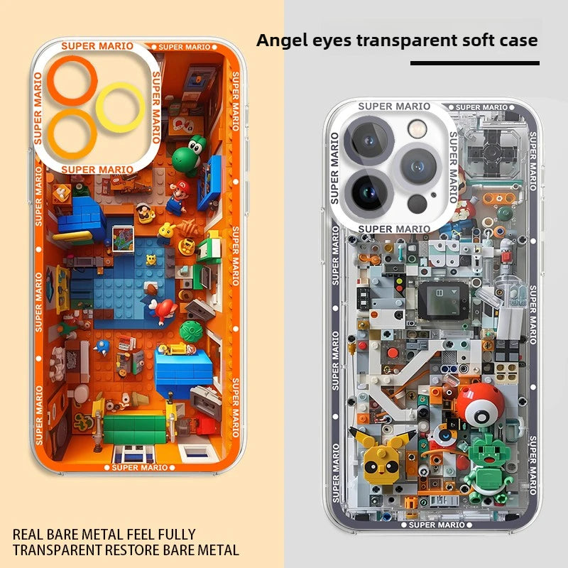 Super M-Marios Bros Clear TPU Case for Xiaomi Redmi Note 14 13 12 5G Plus 11 Pro 14C 13C 12C 10S 9 4G A2 A1 Soft Silicone Cover