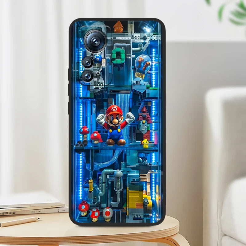 Cartoon Game Super M-Marios For Xiaomi Mi 13T 13 12T 12 11T 11i 11 A3 10T 10 9 Pro Lite Ultra 5G Black TPU Phone Case