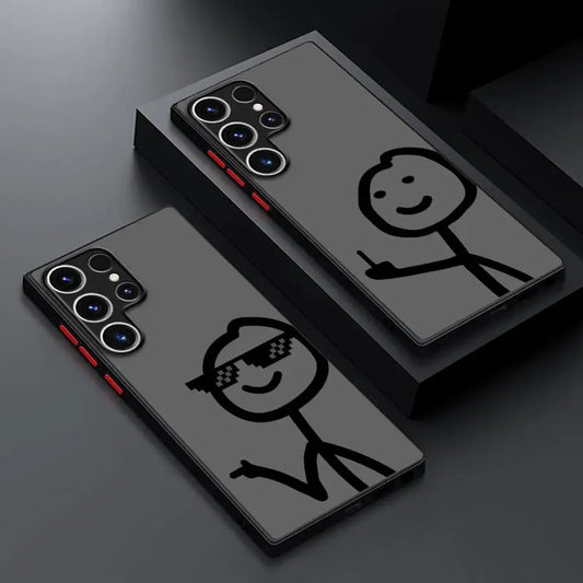 Cartoon Matchman Case for Samsung Galaxy S24 Ultra S23 Plus S25 S22 S21 FE S20 Note 20 S9 S10 Fashion Funda Silicone Phone Cover