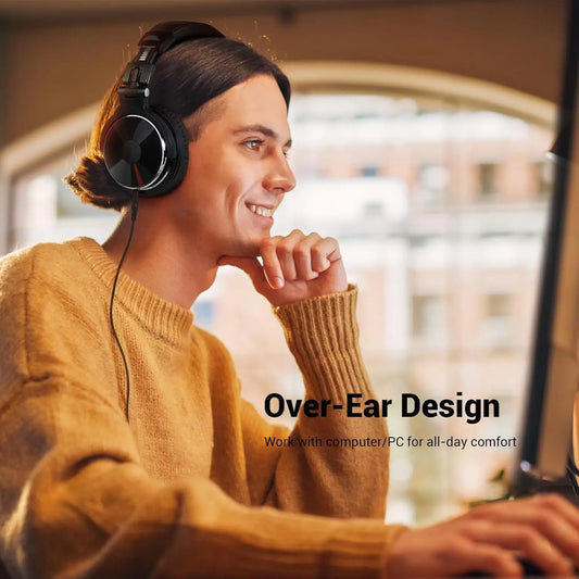 Oneodio Pro 10 Wired Headphones Hi-Res Audio Wired Headset Stereo Professional DJ Headphone with Mic Over Ear Studio Headphone