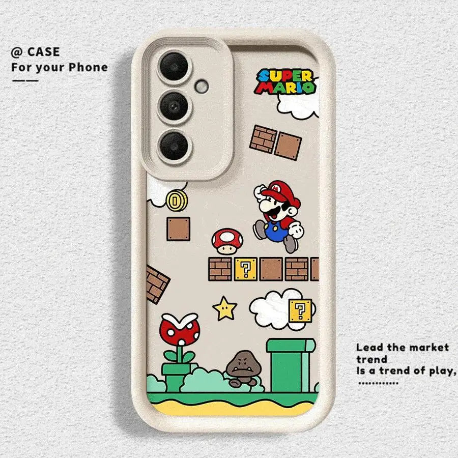 Super M-Marios Bros Phone Case for Galaxy A12 A13 A14 4G 5G A13 A22 A16 5G A23 4G 5G A24 4G A32 4G 5G A33 5G A34 5G Matte