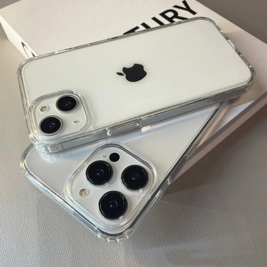 Luxury Transparent Soft Acrylic Phone Case For iPhone 17 16 15 14 13 12 11 Pro Max XS X XR 7 8 Plus Shockproof Protective Cover