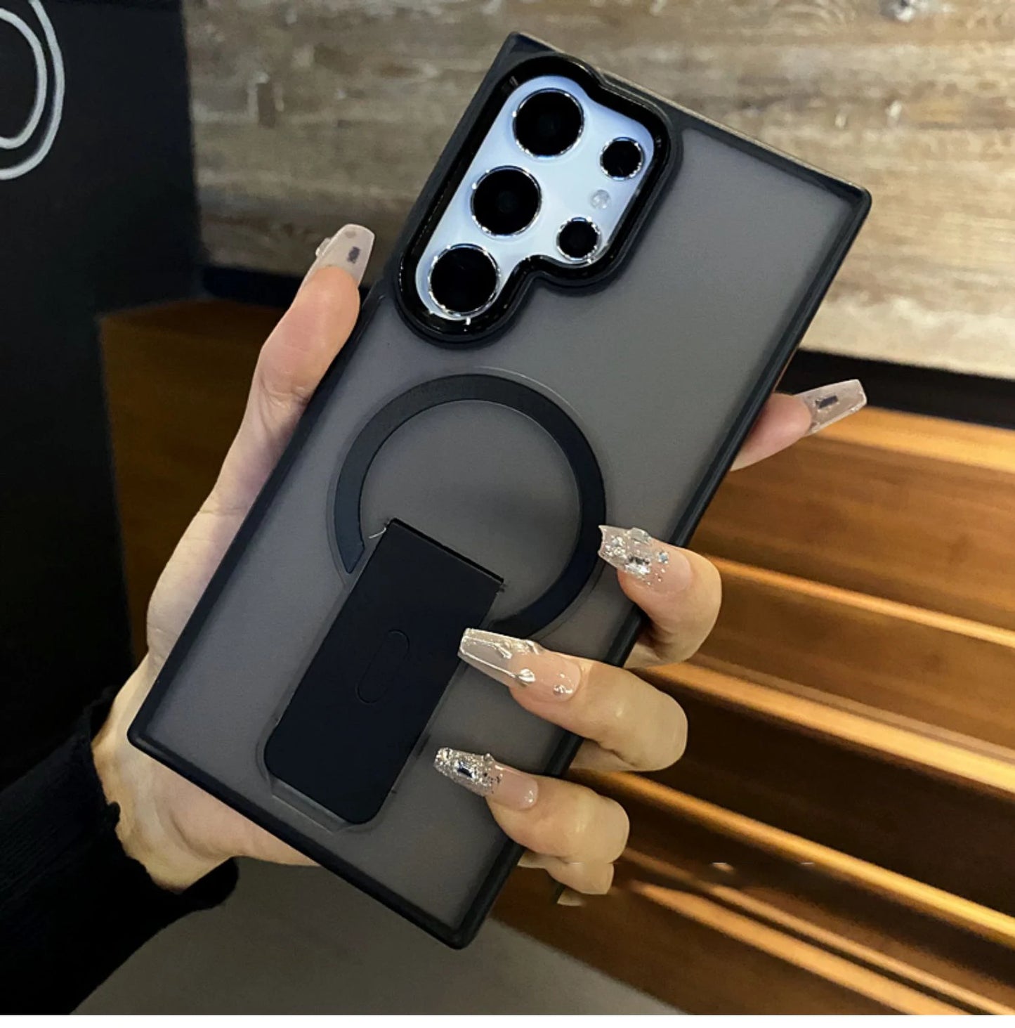 Kickstand Bracket Stand Holder For Magsafe Case for Samsung Galaxy S25 S24 S23 Ultra Plus Magnetic Wireless Charging Cover Funda