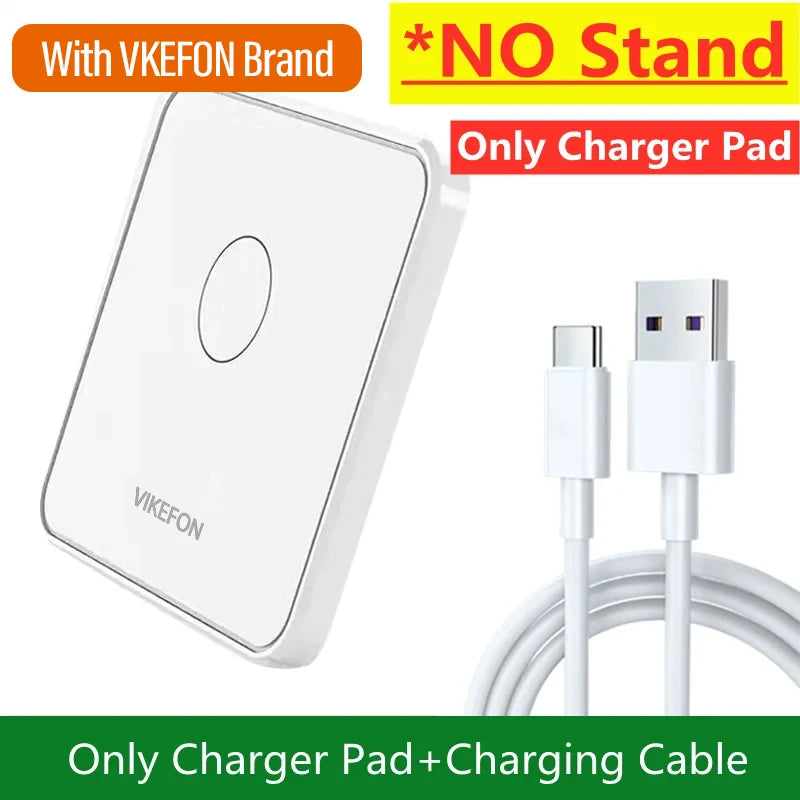 30W Wireless Charger Pad Stand Desktop Ultra-thin Mobile Phone Fast Charging Dock Station For iPhone 15 14 13 12 Samsung Xiaomi