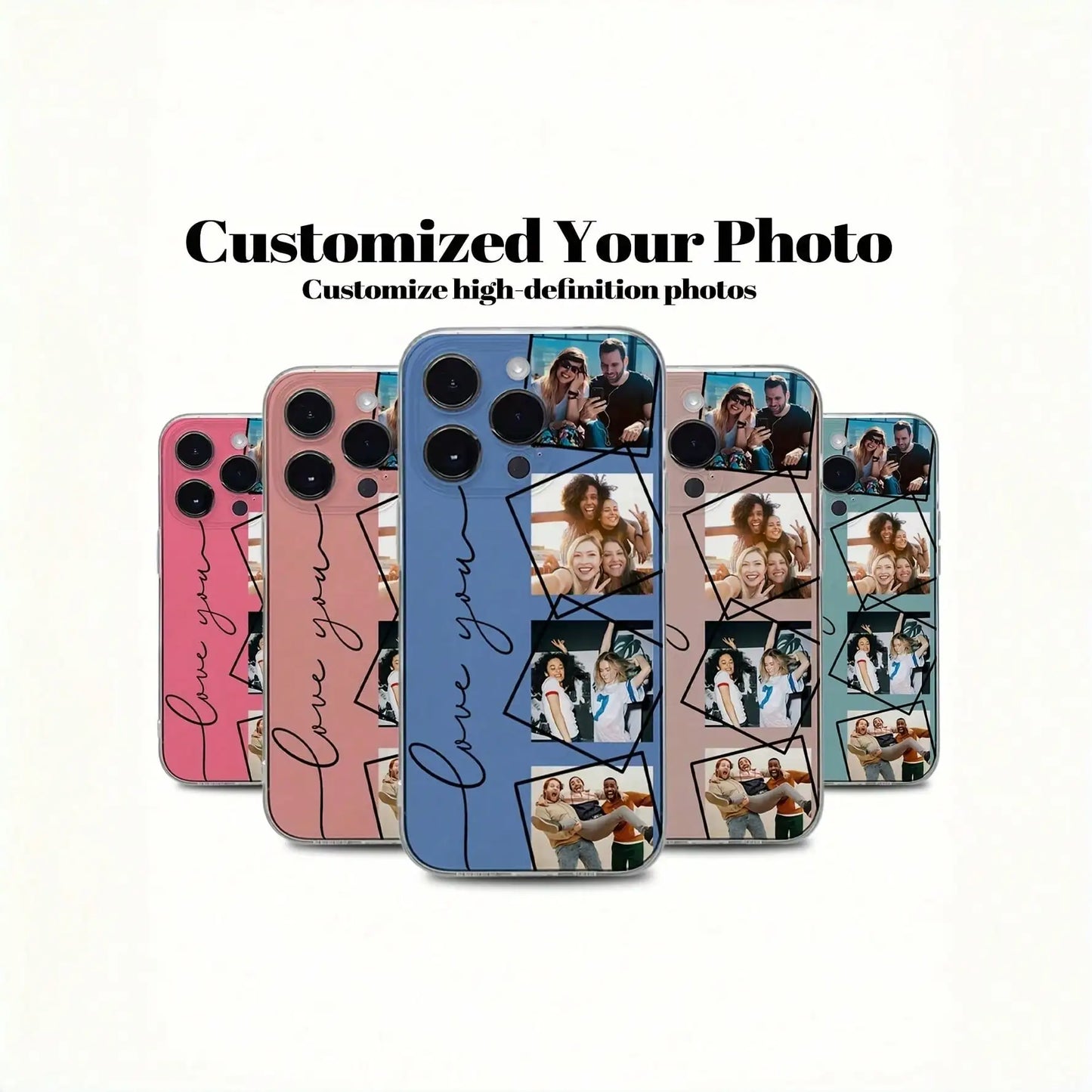 DIY customized TPU shockproof phone case For iPhone 16 15 14 13 12 11 XS Pro Max Mini SE 2020 2022 X XS XR 7 8 Plus back cover