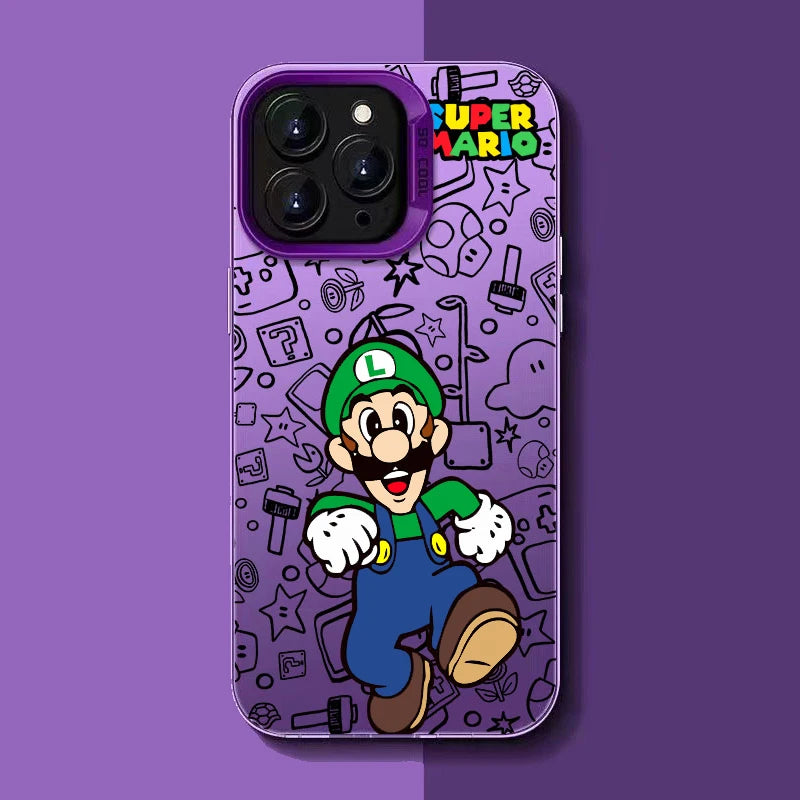Cartoon S-Super M-Mario Bros Phone Case For iPhone 16 15 14 13 12 11 Pro Max XS Max XR 7 8 Plus Shockproof Silicone Matte Cover