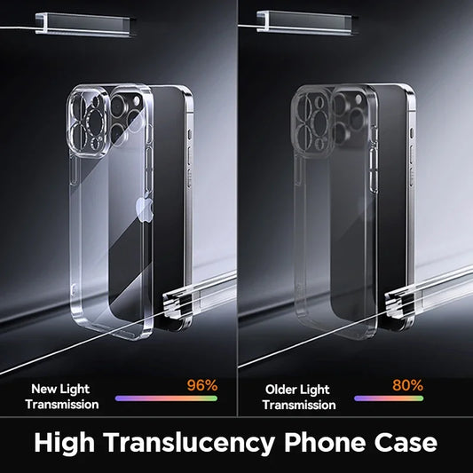 Joyroom Case For iPhone 17 Pro Max Case Crystal Transparent No Yellowing Lens Protection Cover For iPhone 16 Pro Shockproof Case