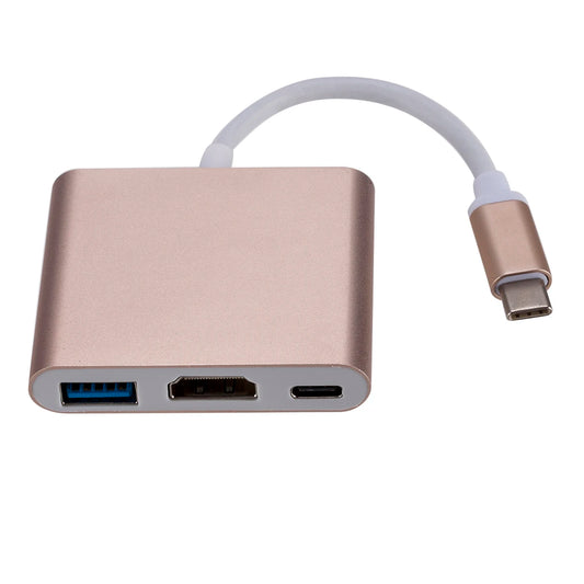 4K 1080P Type C To HDMI-compatible/ Usb 3.0/ Type C 3 in 1 Cable Converter Thunderbolt 3 Switch to HDMI-compatible Adapter Cable