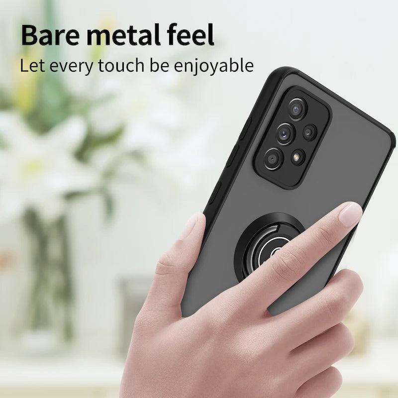Shockproof Armor Matte Case For Samsung Galaxy A55 A54 A35 A15 A34 A25 A14 A53 A33 A52S S23 S22 S24 Ultra Plus Ring Magnet Cover