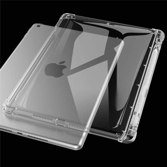 Clear Case For Ipad Pro 11 12.9 10.5 9.7 9th Generation With Pencil Holder Cover Ipad Mini 6 Air 5 4 3 2 1 10th 8 7 5 Tpu Case