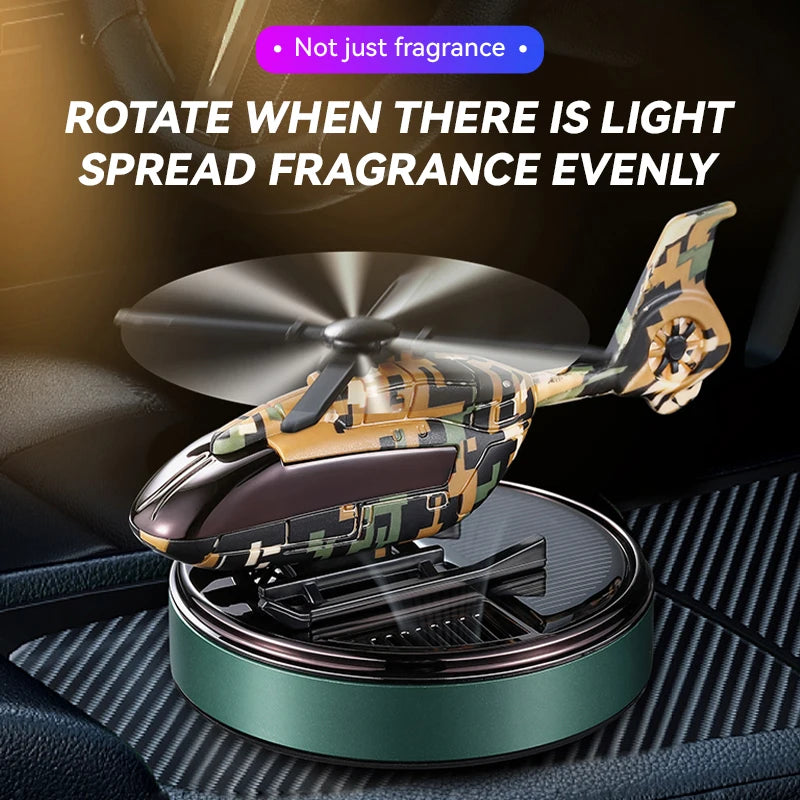 DIY Perfume Odorless solar powered energy car accessories helicopter ornaments air fresheners decorations fragrance diffuser men
