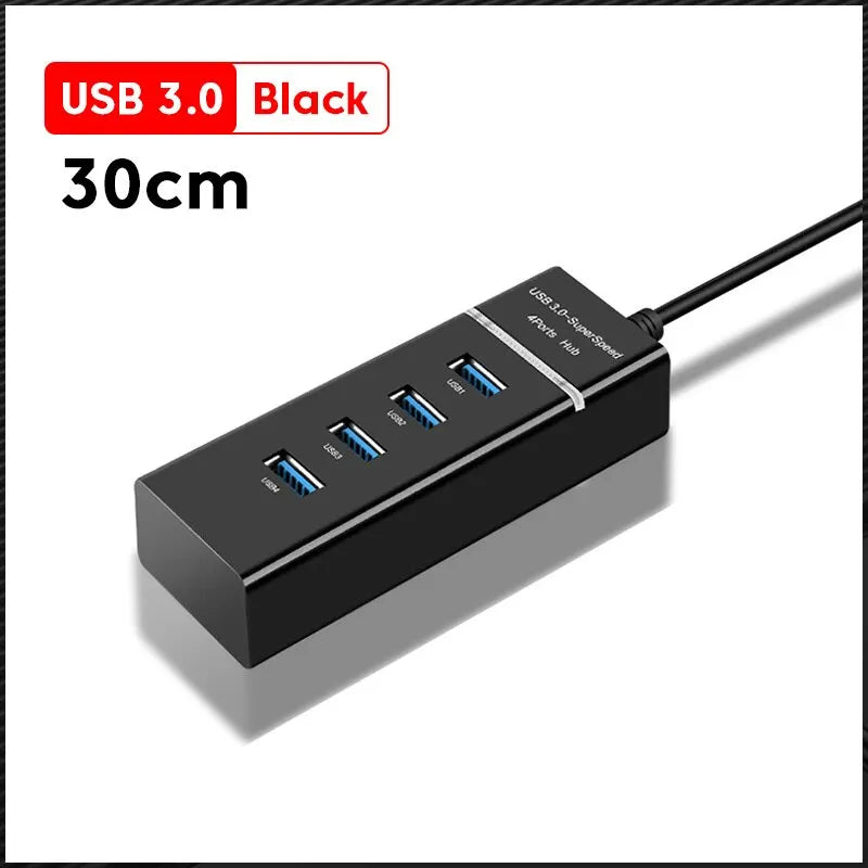 4 Ports USB 3.0 Hub USB Hub High Speed USB Splitter Adapter 5Gbps PC Computer Accessories Multiport Hub 4 USB 3.0 2.0 Ports