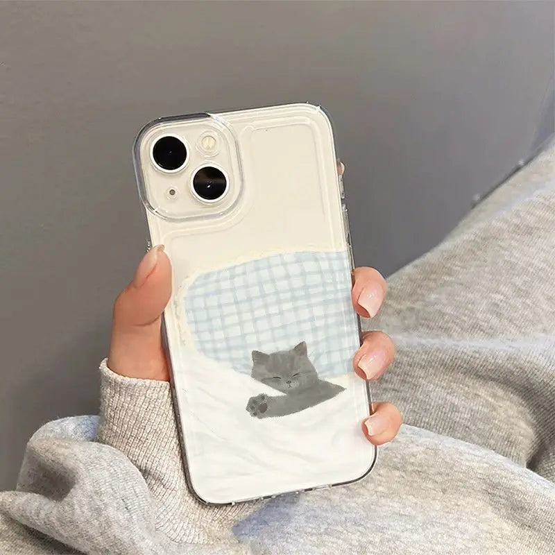 Doodle Angry Cat Case for Samsung Galaxy S25 S24 Ultra S23 S22 Plus S20 FE A56 A16 5G A15 A26 A36 A55 A35 A34 A54 Couple Cover