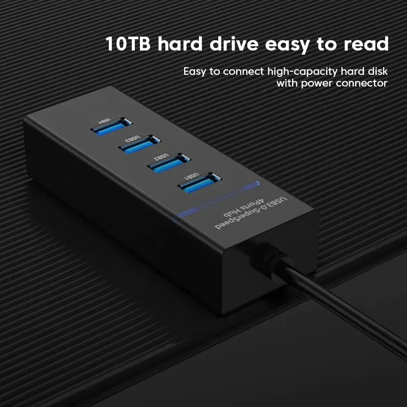4 Ports USB 3.0 Hub USB Hub High Speed USB Splitter Adapter 5Gbps PC Computer Accessories Multiport Hub 4 USB 3.0 2.0 Ports