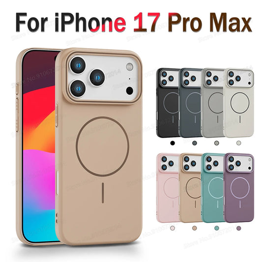 For Magsafe PC Slim Magnetic Phone Case For iPhone 17 Air 16 Pro Max 16E 11 12 13 14 15 Plus 17 Pro Max Matte Bumper Hard Cover