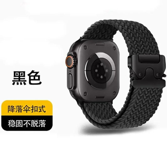 Braided Solo Loop Strap For Apple Watch band 44mm 45mm 46mm 40mm 41mm 42mm 49mm Bracelet iWatch Series Ultra 2 10 9 SE 8 7 6 5 4