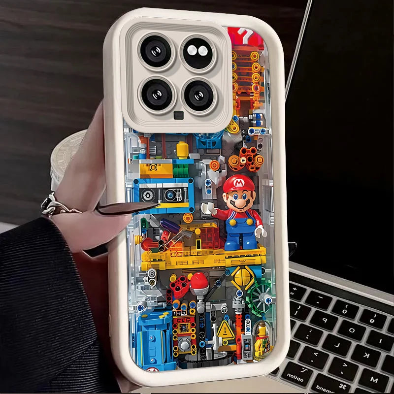 Super M-Marios Bros Case for Xiaomi Mi 14 13 13T 12 12T 11 11T Pro Lite 12X 12S POCO F6 F5 X5 X3 NFC Soft Silicone Cover Funda