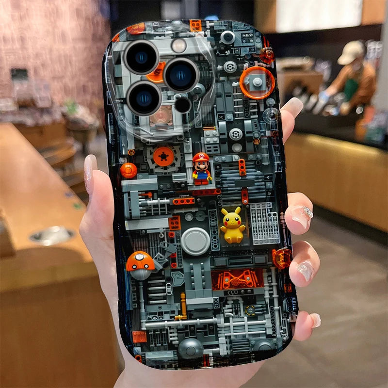 Super M-Marios Bros Case for iPhone 16 E 15 Pro Max 14 13 12 Mini 11 Pro Max XS X 8 7 Plus Soft Silicone Shockproof Covers Funda