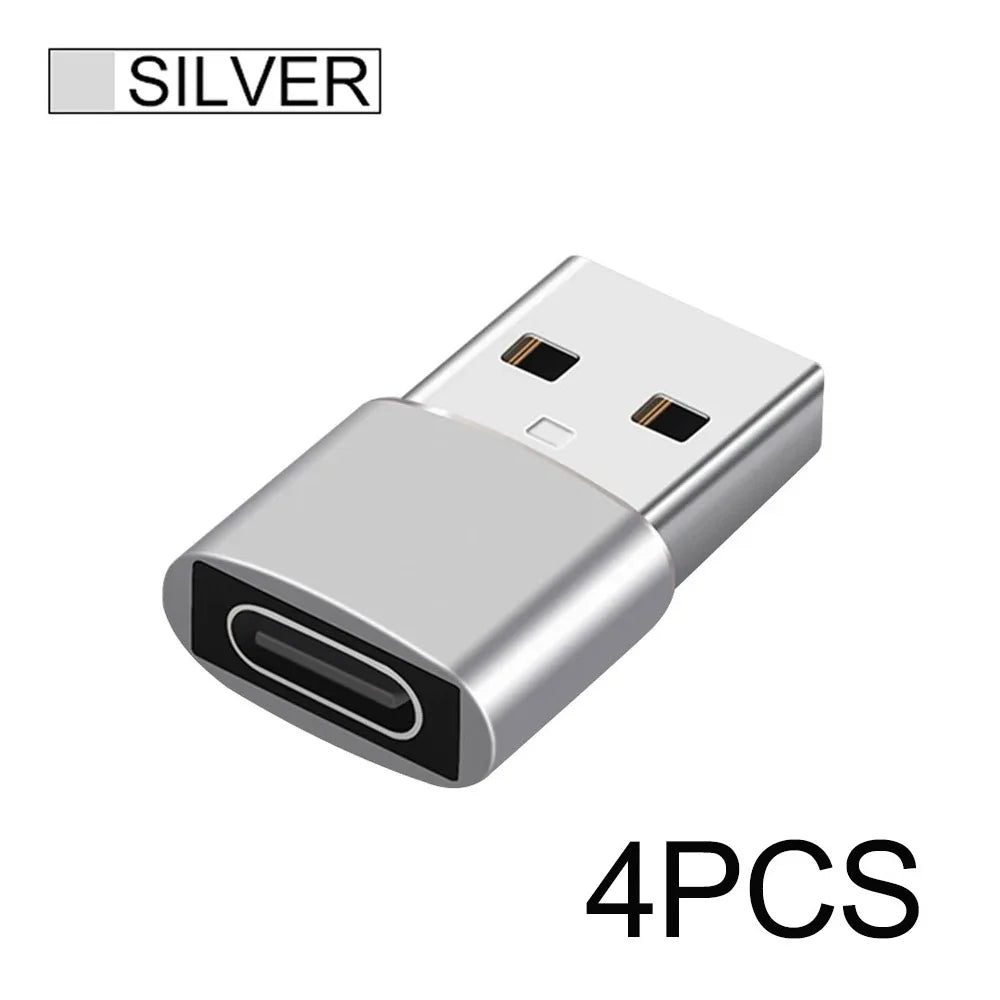 4Pcs USB To Type C OTG Adapter USB USB-C Male To Micro USB Type-c Female Converter For Macbook Samsung S20 USBC OTG Connector