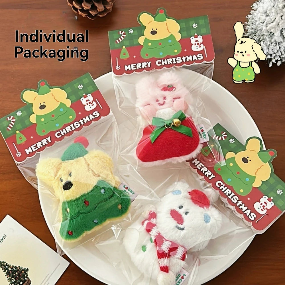 1/3 Pcs Christmas Plush Doll Pendant Girl Small Animal Decoration Cute Doll Keychain