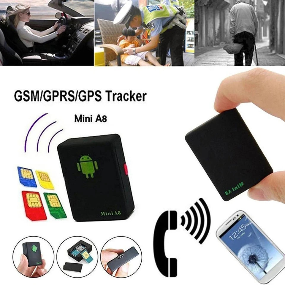 Mini A8 No GPS Tracker Locator RealTime Car Kids Pet GSM/GPRS/LBS Tracking Power Adapter With sOS Button USB Cable
