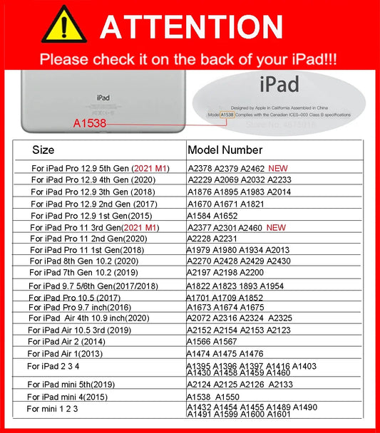 For Ipad Air 5 4 10th 10.9 Case New ipad air 11 11th Pro 11 13 3 9.7 Cover 10.2 7th 8th 9th Gen 360° Rotation Shell Accessories