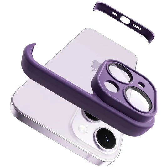 Frameless Silicone Bumper with Lens Protector Case for IPhone 14 13 12 15 16 Pro Max Plus 14Pro 15Pro 16Pro IPones Corner Cover